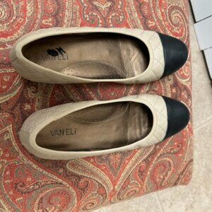 Vaneli cap-toe ballet flats, size 9